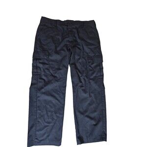 Red Kap Men's Durable Cotton Blend Cargo Work Pants, Black, Size 40